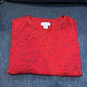 Liz Claiborne Red/Black Tunic Size PXL